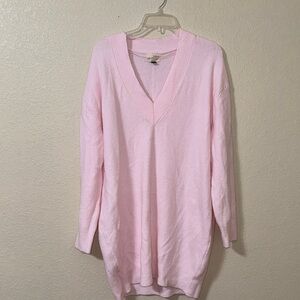 Universal Thread Pink Sweater Women’s XL V Neck Knit Casual Pullover